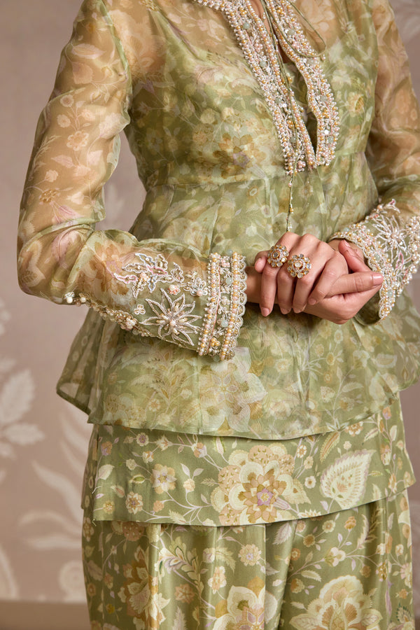 MINT PRINT KURTA SET