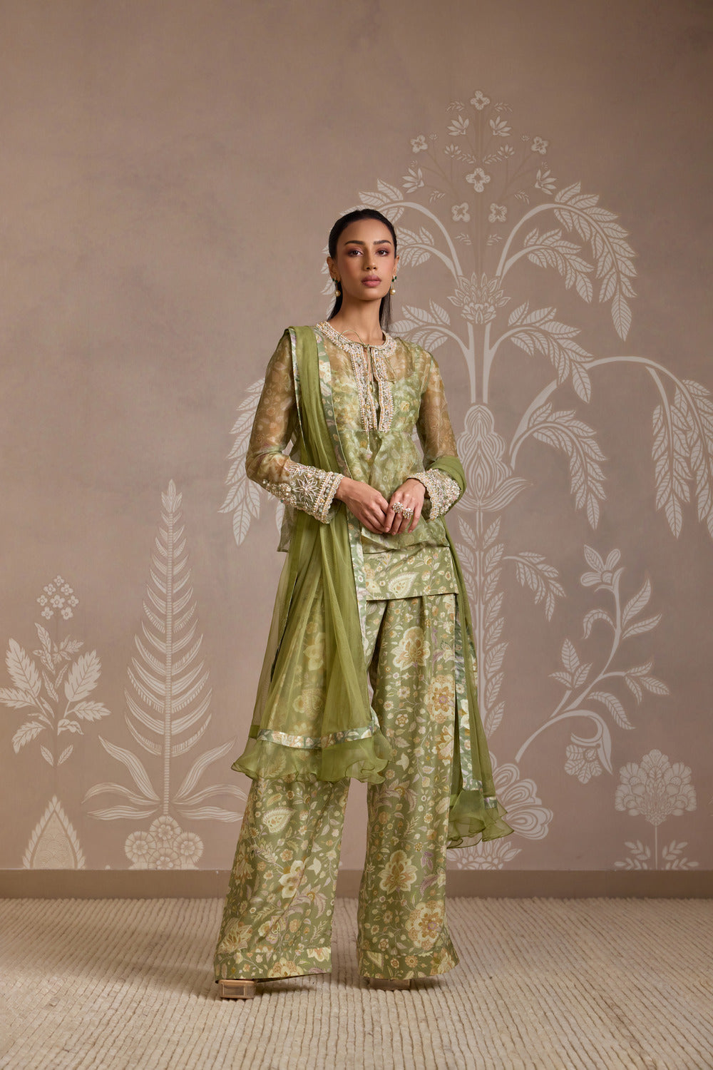 MINT PRINT KURTA SET