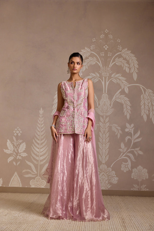 LILAC GOLD SHARARA SET