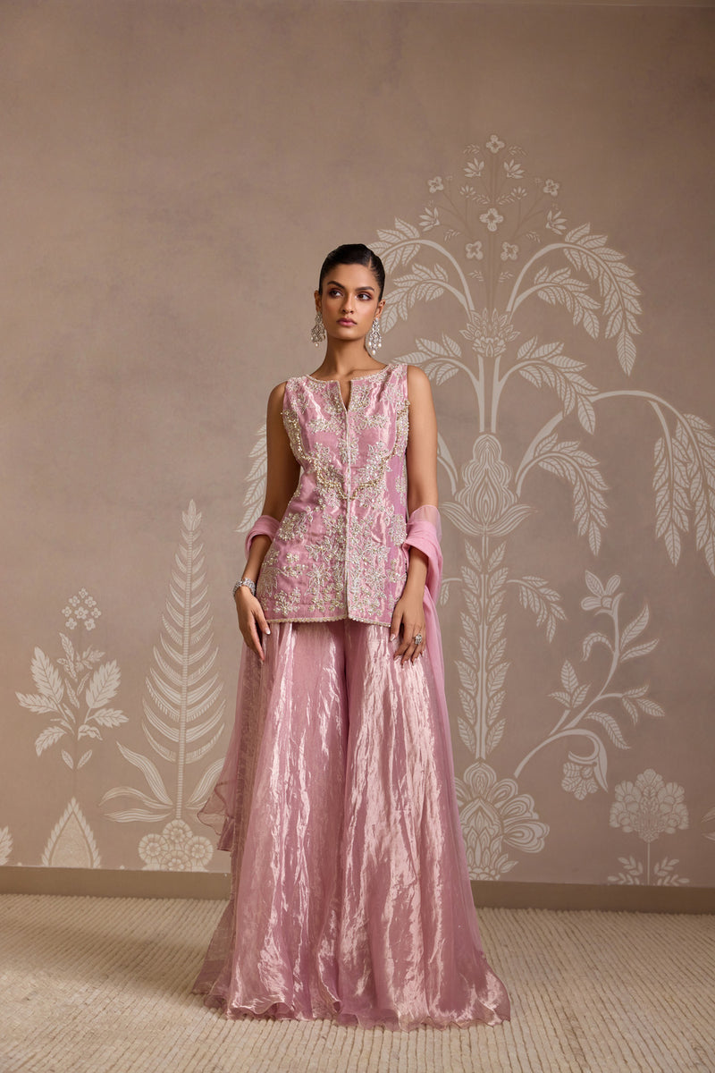 LILAC GOLD SHARARA SET