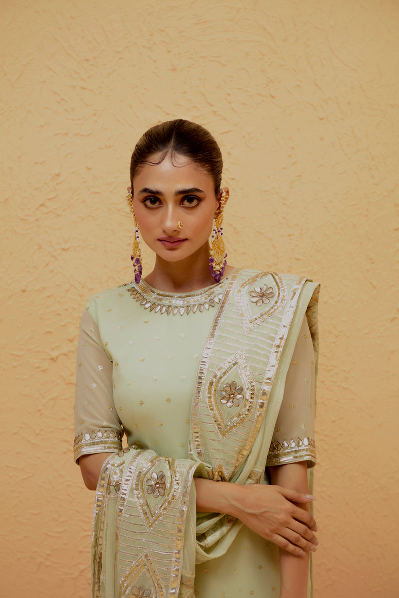 Mint Green Sharara