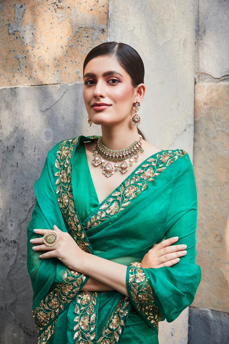 Green Saree