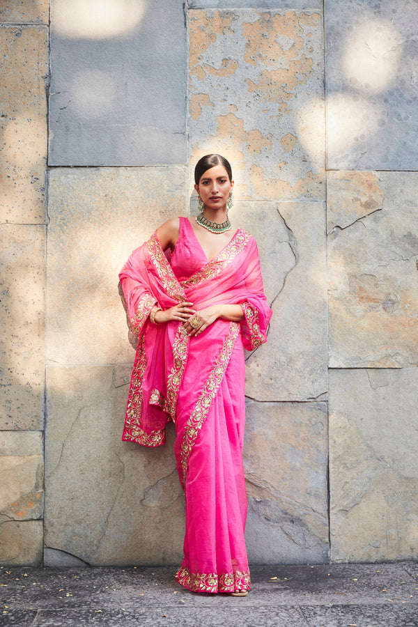 Fuschia Saree