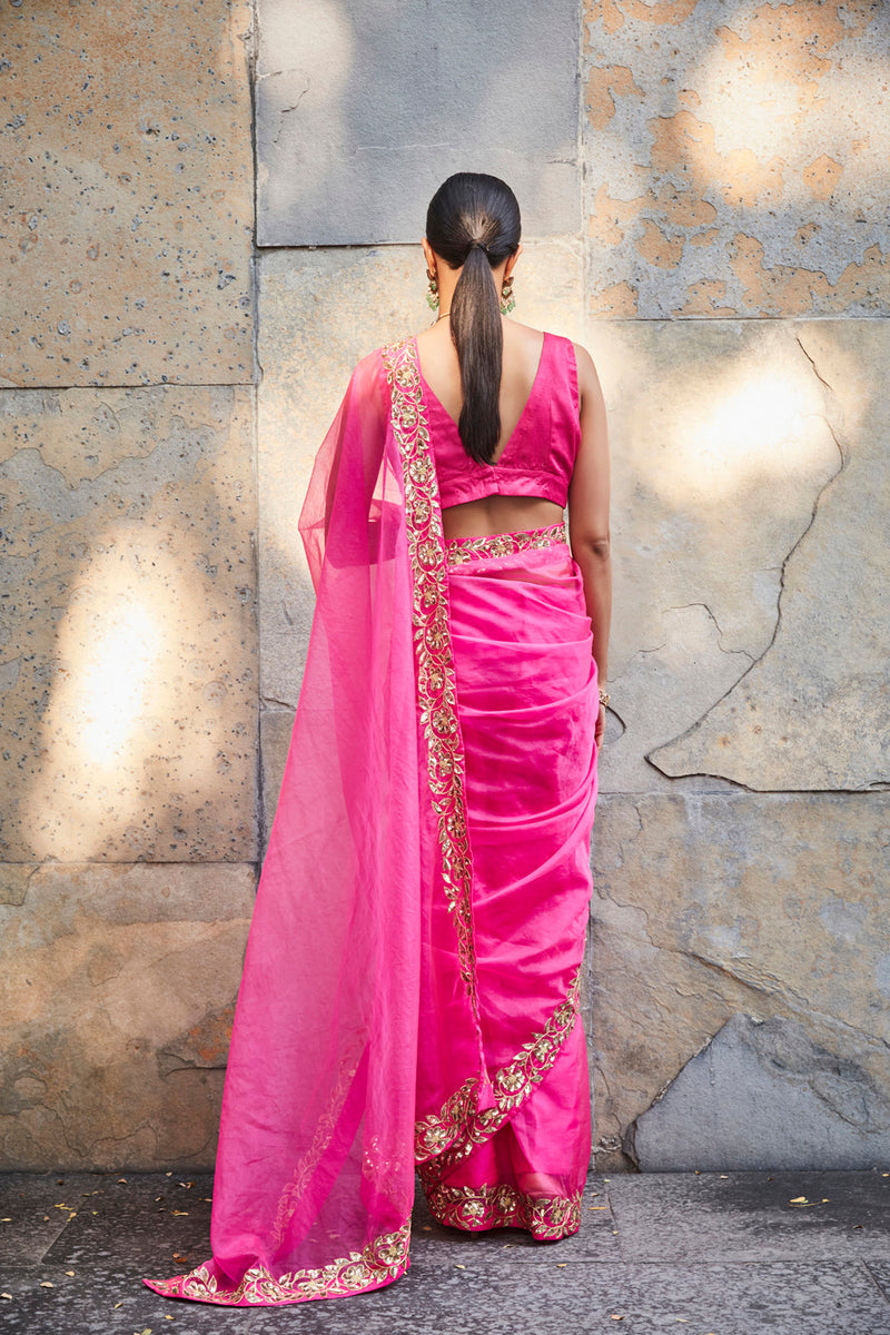 Fuschia Saree