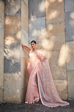 Powder Pink Saree