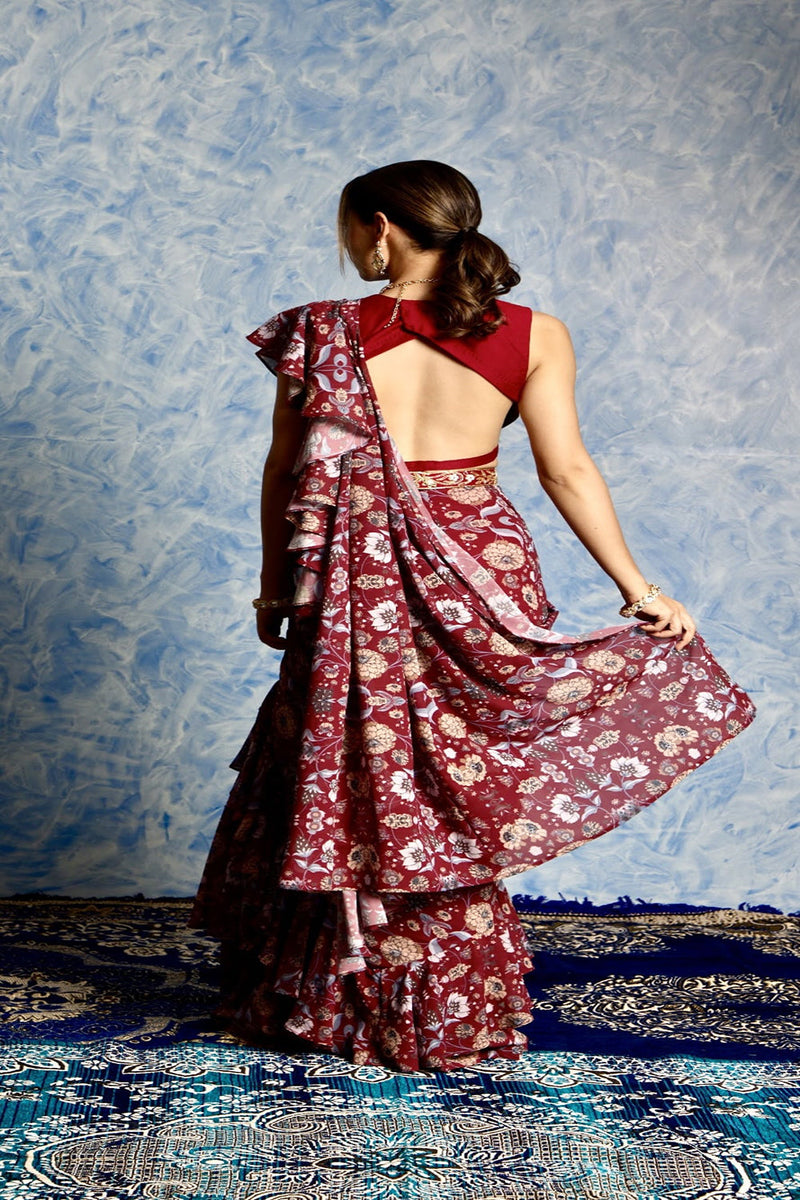 Nitara Ruffle Saree