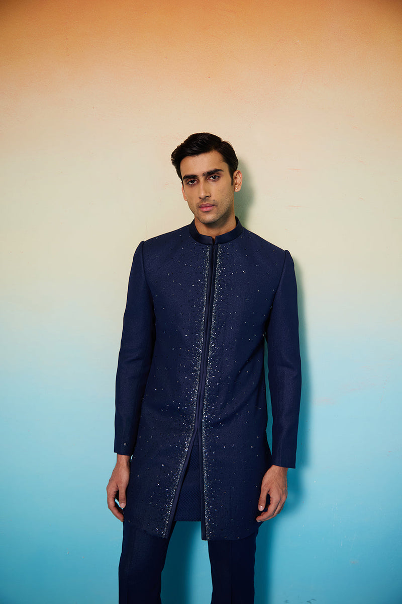 Blue Comet Sherwani Set