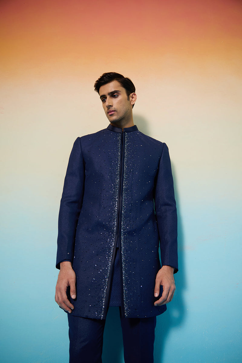 Blue Comet Sherwani Set