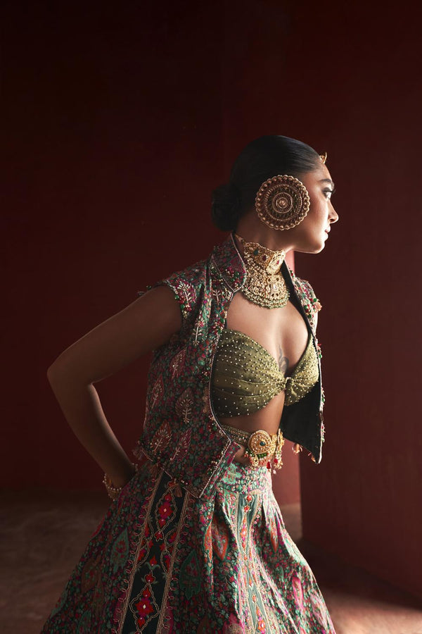 Jamawar Lehenga Set