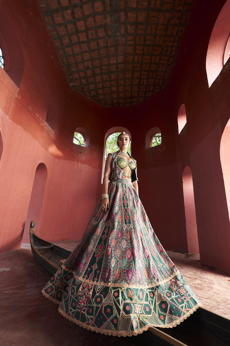 Jamawar Lehenga Set