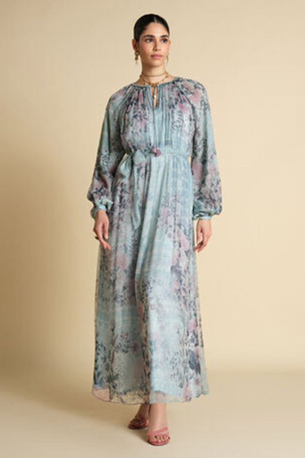 Altan Printed Kaftan - Powder Blue