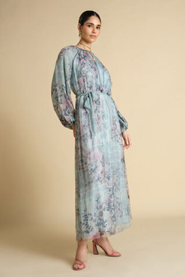 Altan Printed Kaftan - Powder Blue