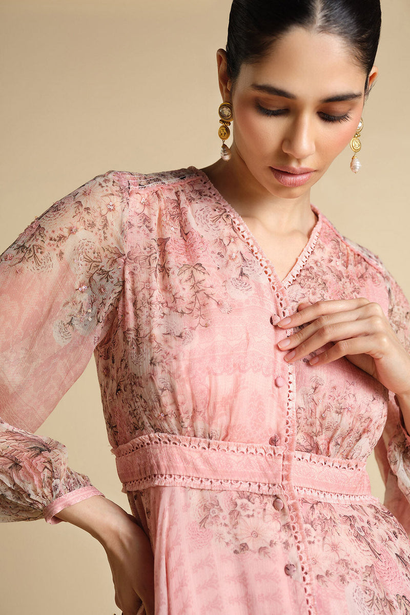 Juri Printed Kaftan - Blush