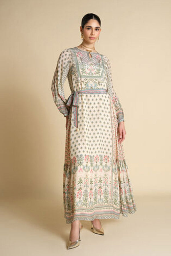 Azhaki Printed Kaftan - Natural