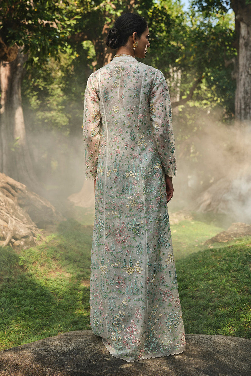 Sequoia Embroidered Silk Jacket Set - Ivory