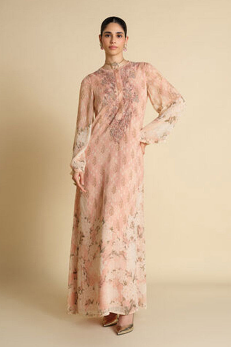 Miral Emroidered Kaftan - Blush