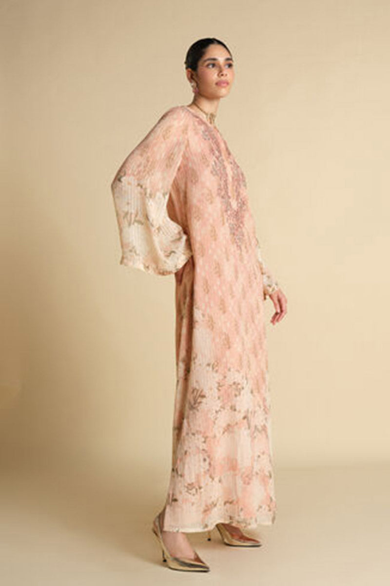 Miral Emroidered Kaftan - Blush