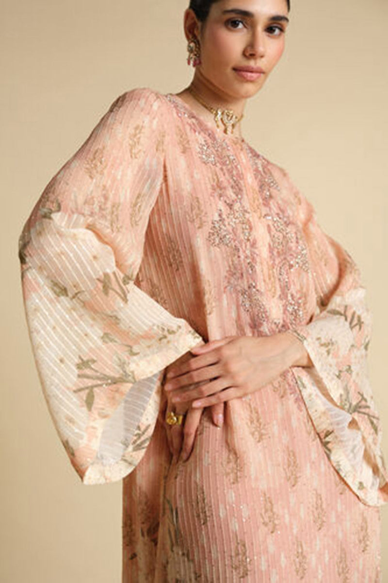 Miral Emroidered Kaftan - Blush