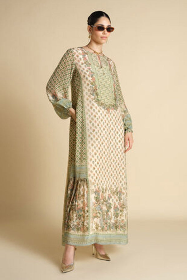 Rowan Printed Kaftan - Ivory