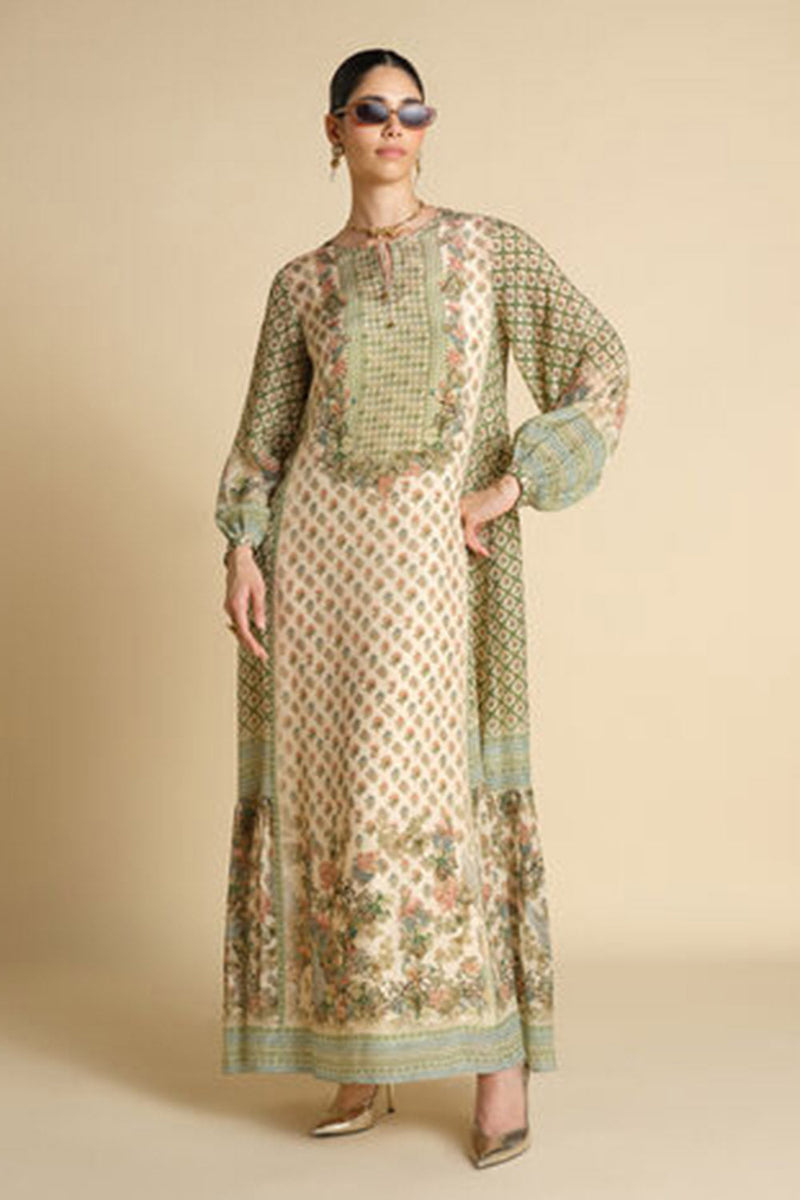 Rowan Printed Kaftan - Ivory
