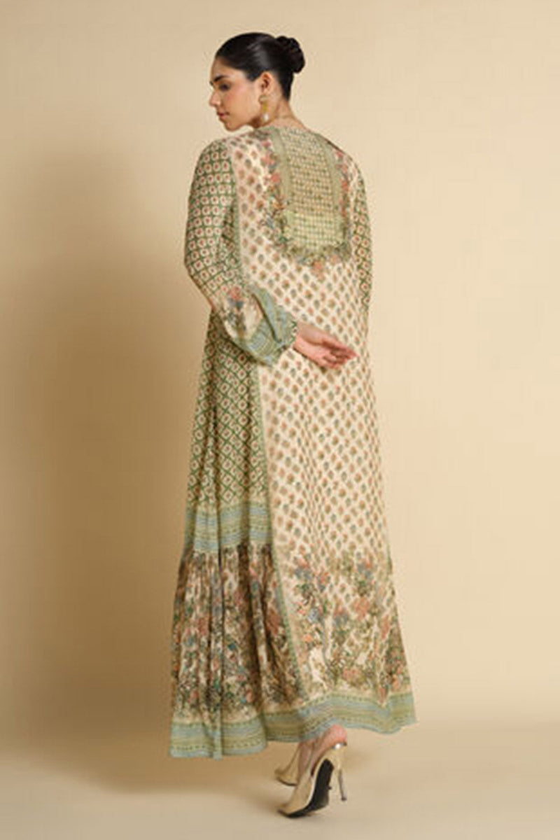 Rowan Printed Kaftan - Ivory