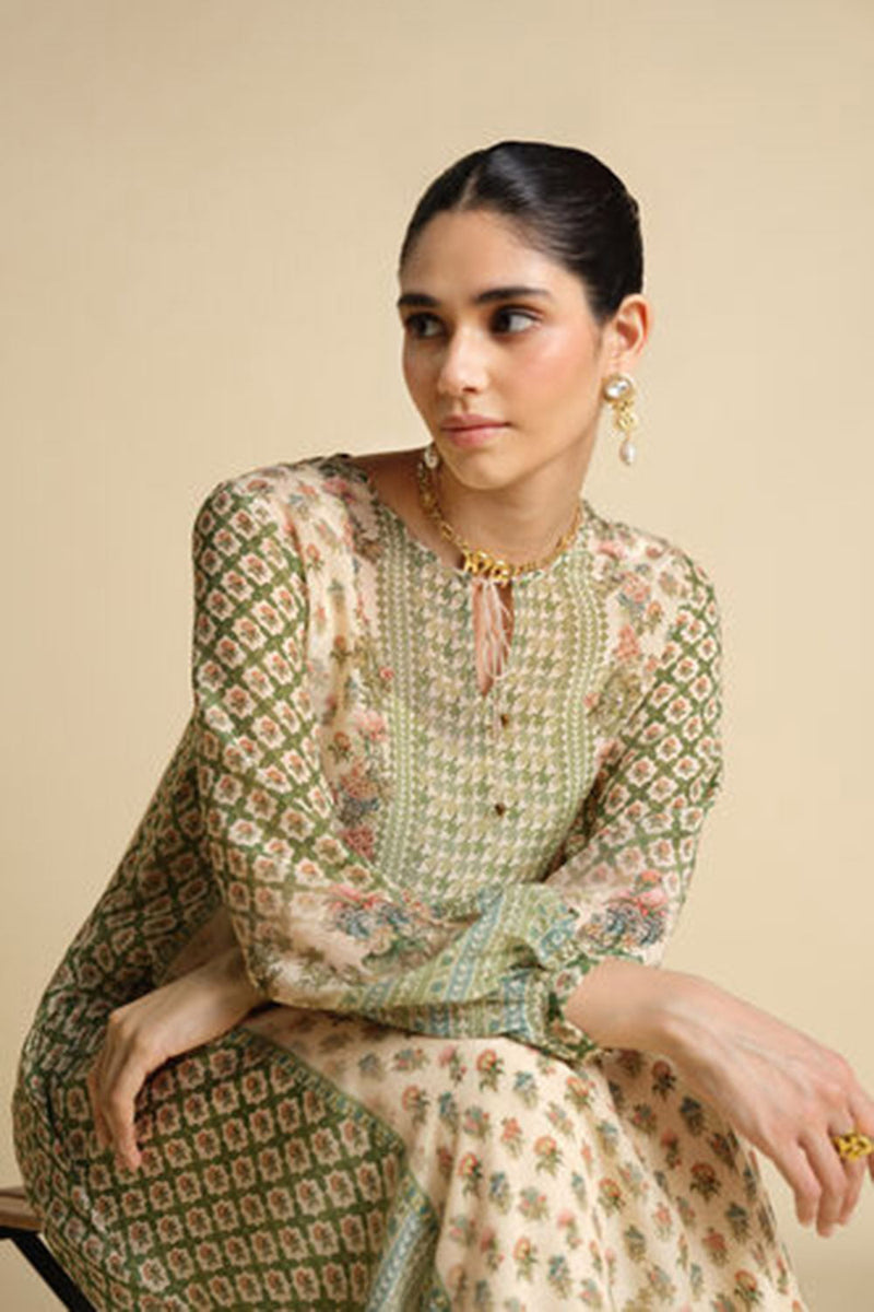 Rowan Printed Kaftan - Ivory