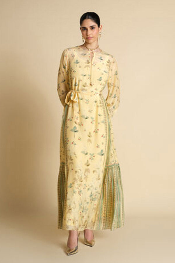 Honeydew Printed Kaftan - Yellow