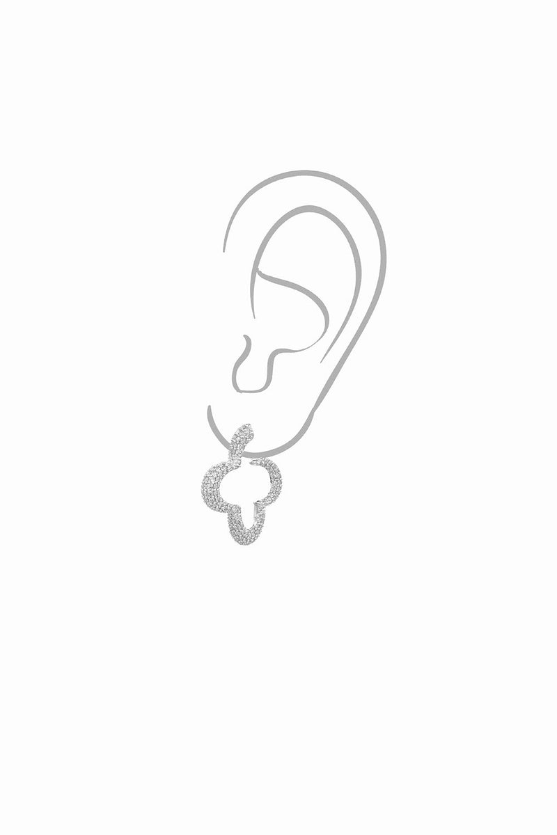 Hoops With 
White Prong Set Crystals