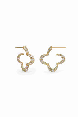 Hoops With 
White Prong Set Crystals
