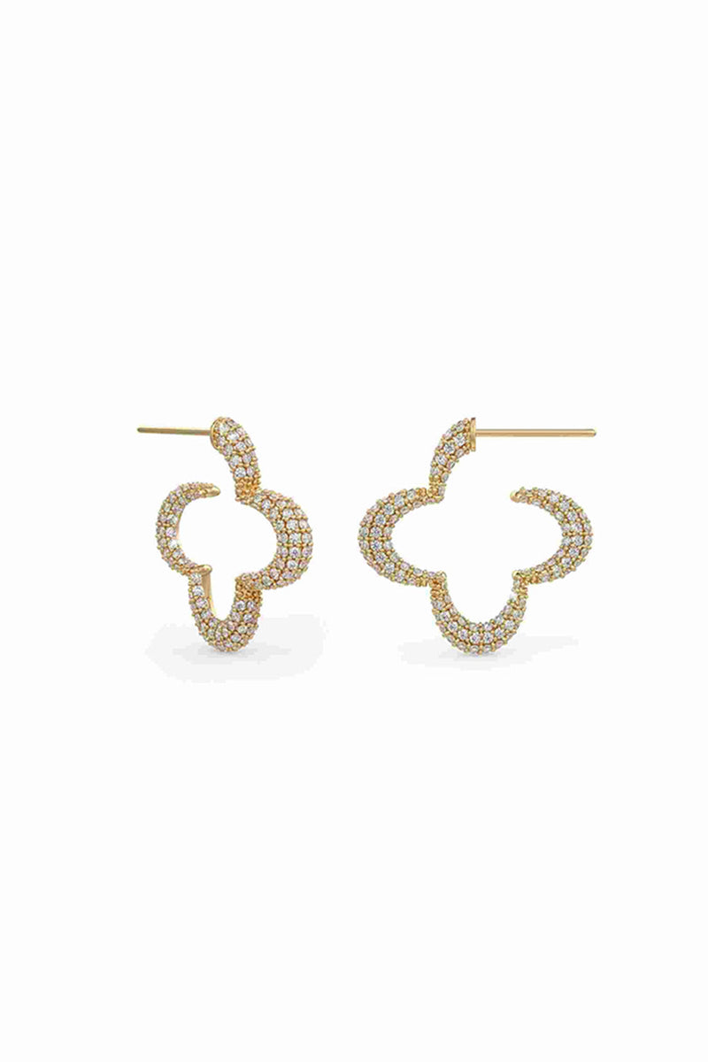 Hoops With 
White Prong Set Crystals