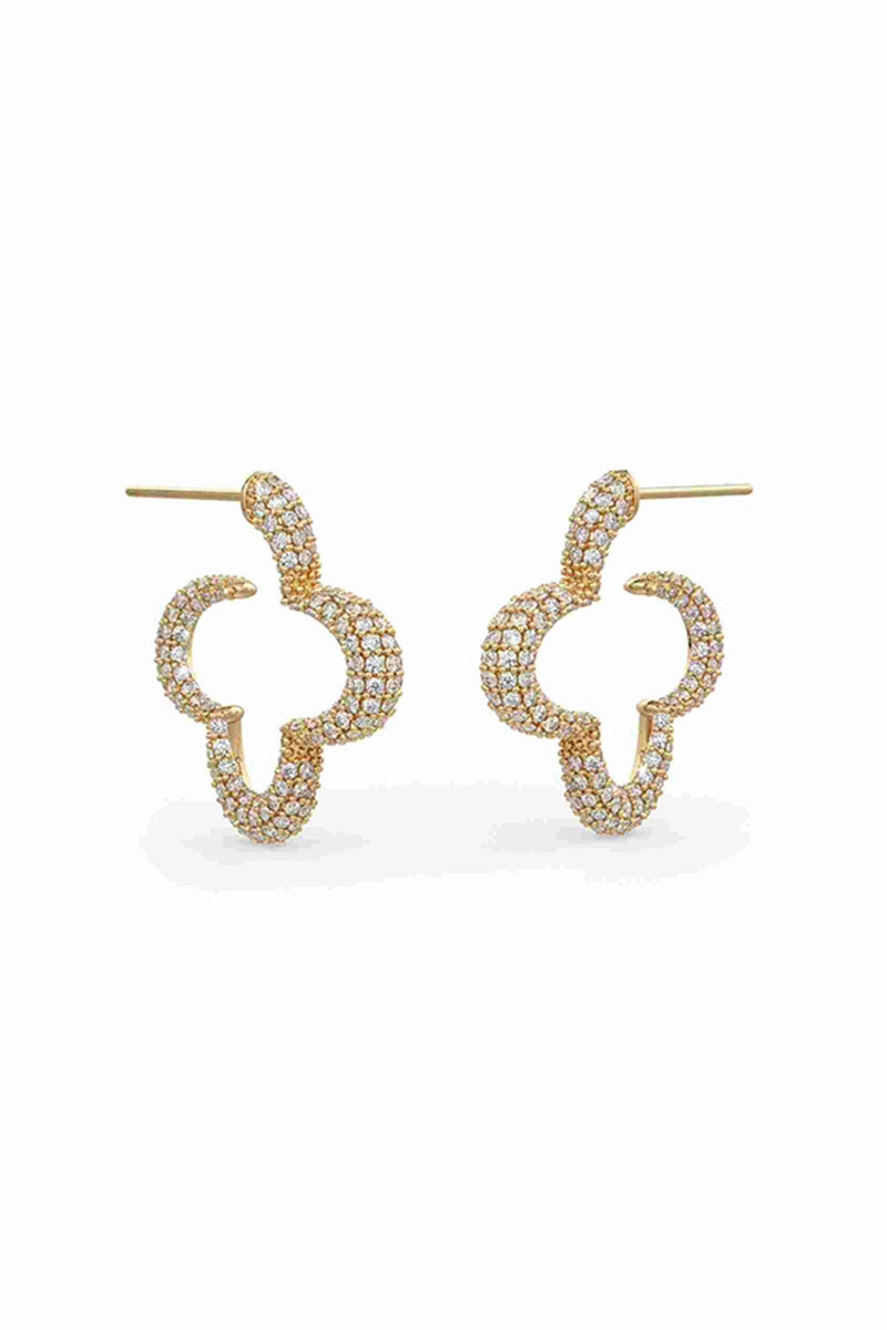 Hoops With 
White Prong Set Crystals