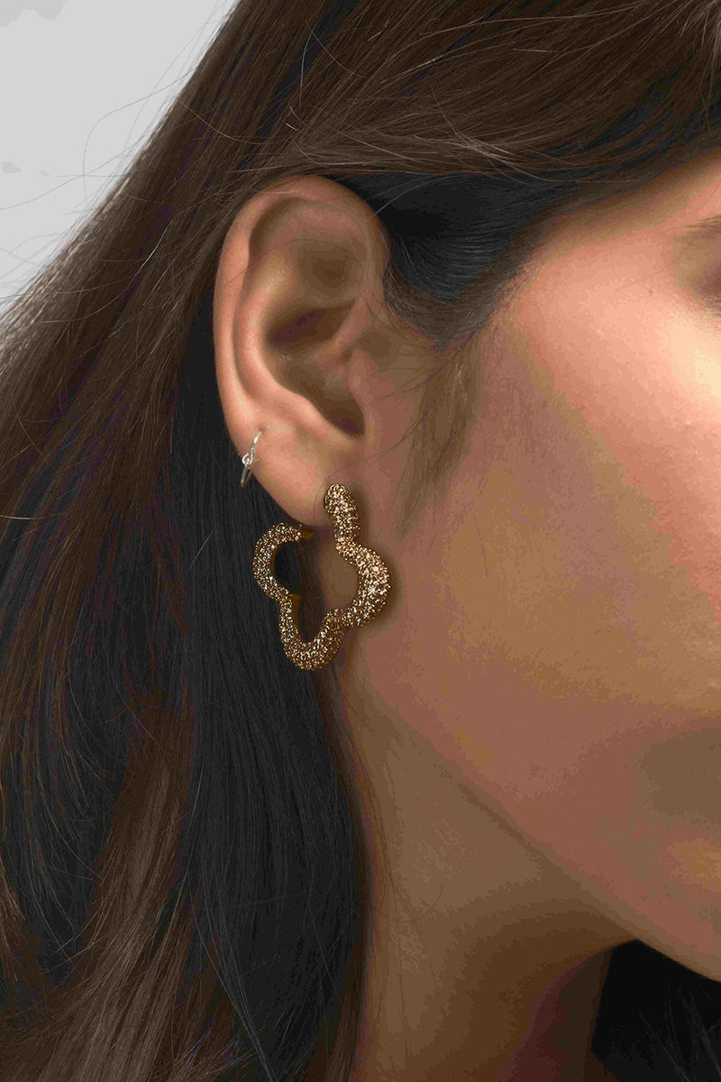 Hoops With 
White Prong Set Crystals