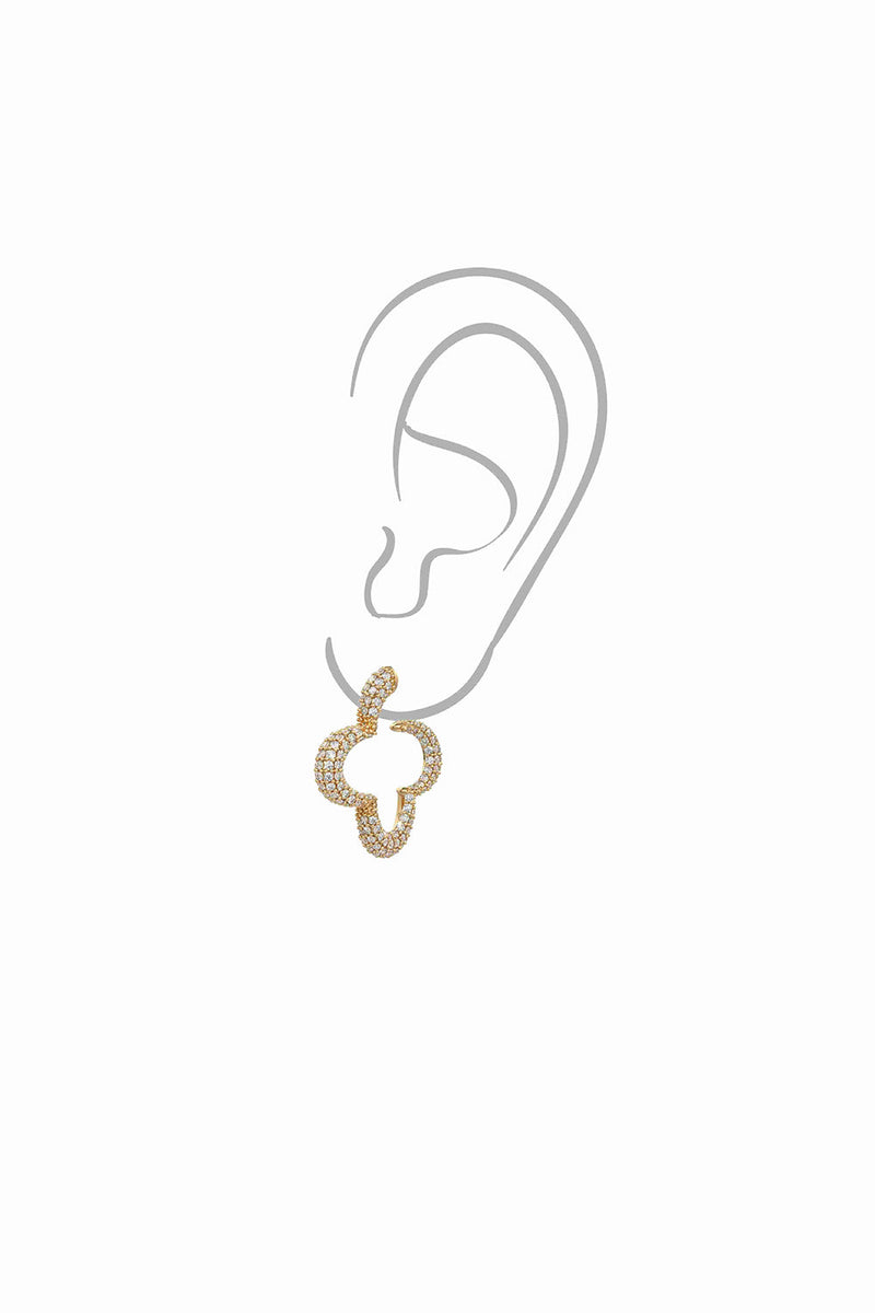 Hoops With 
White Prong Set Crystals