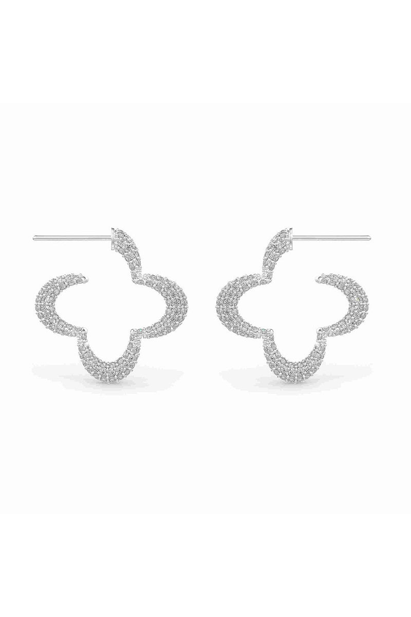 Statement 
Hoops With White Prong Set Crystals