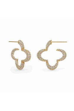 Statement 
Hoops With White Prong Set 
Crystals