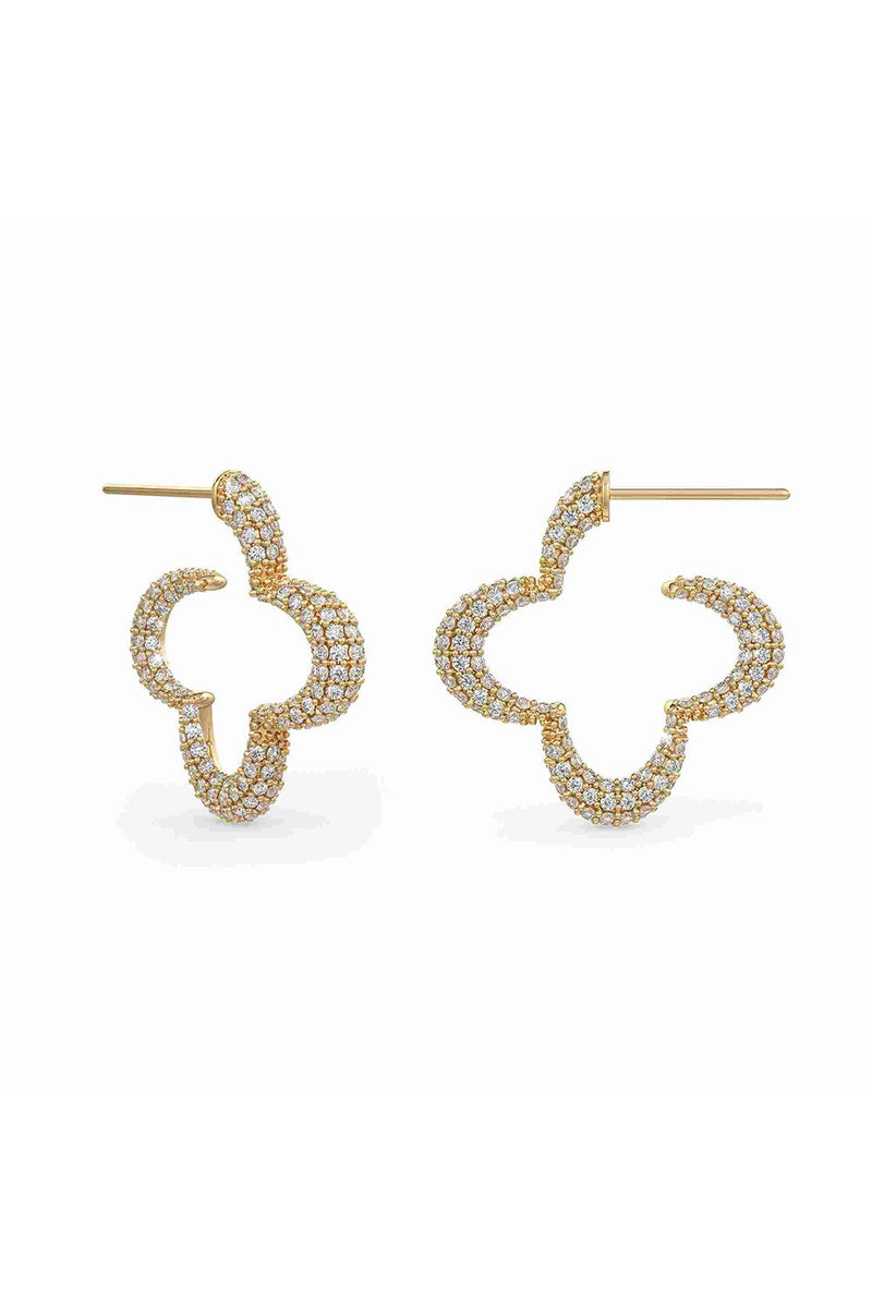 Statement 
Hoops With White Prong Set 
Crystals