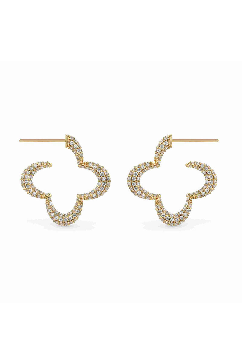 Statement 
Hoops With White Prong Set 
Crystals