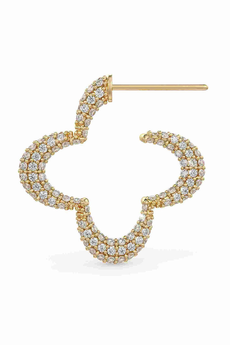Statement 
Hoops With White Prong Set 
Crystals