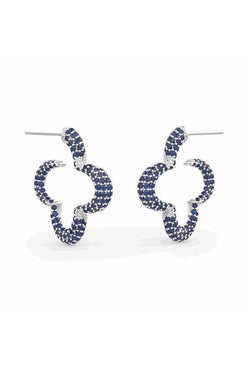 Statement 
Hoops With Sapphire Prong Set 
Crystals