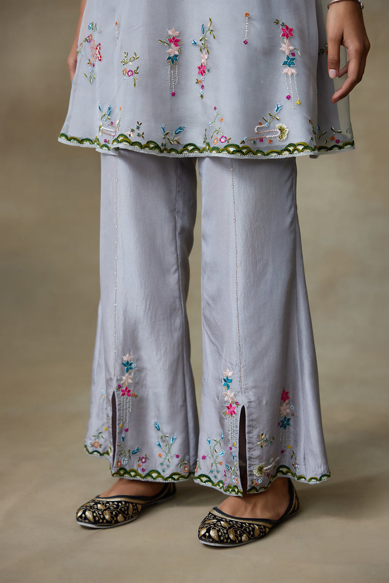 Grey Fancoin Kurta Set