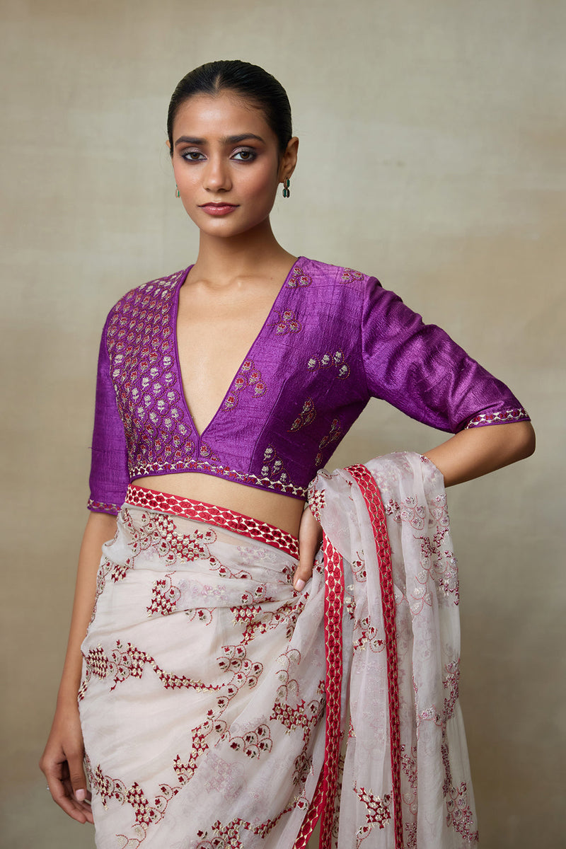 Lavendar Saree