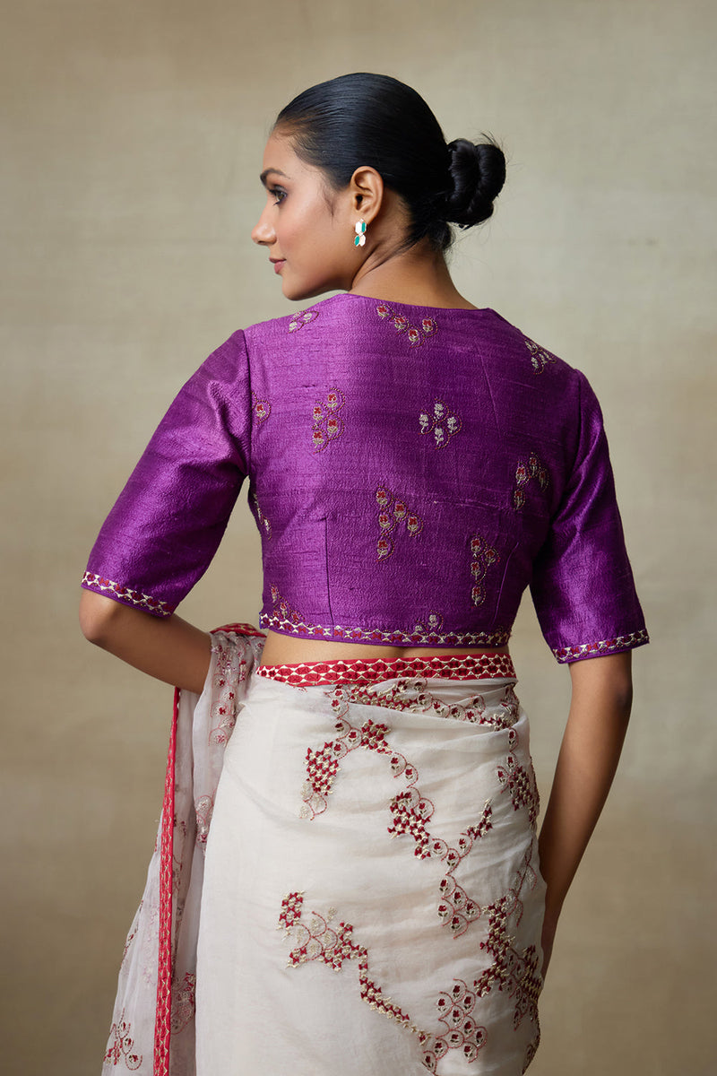 Lavendar Saree