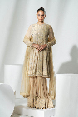 Beige chevron sharara