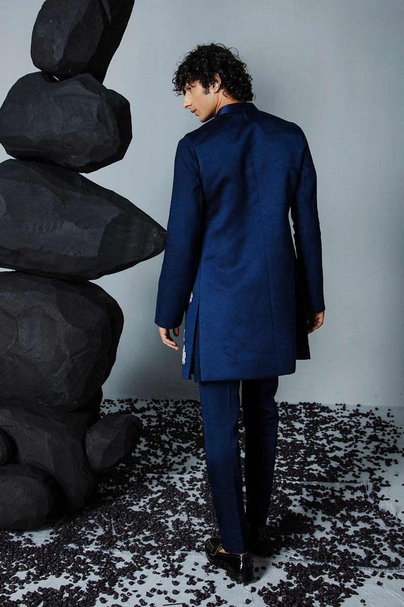 Navy Handpaint Shrug Set