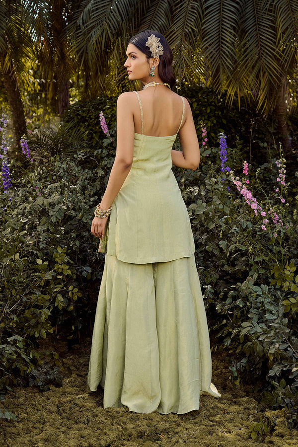 Sage Sharara Set