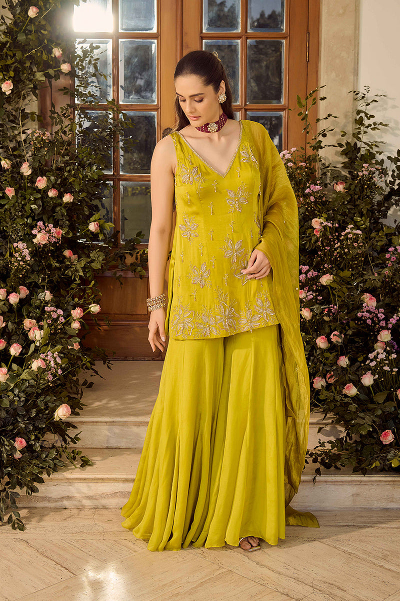 Lime Punch Sharara Set