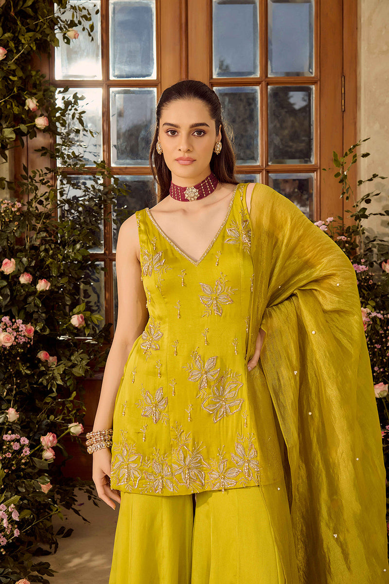 Lime Punch Sharara Set