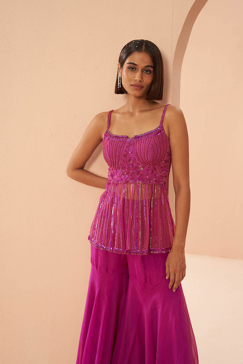 Candy Pink Sharara Set