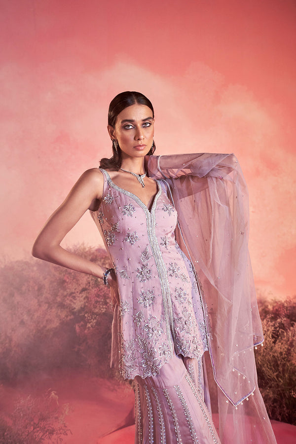 Soft Lilac Sharara Set