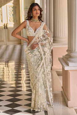Mint Green Dori Saree